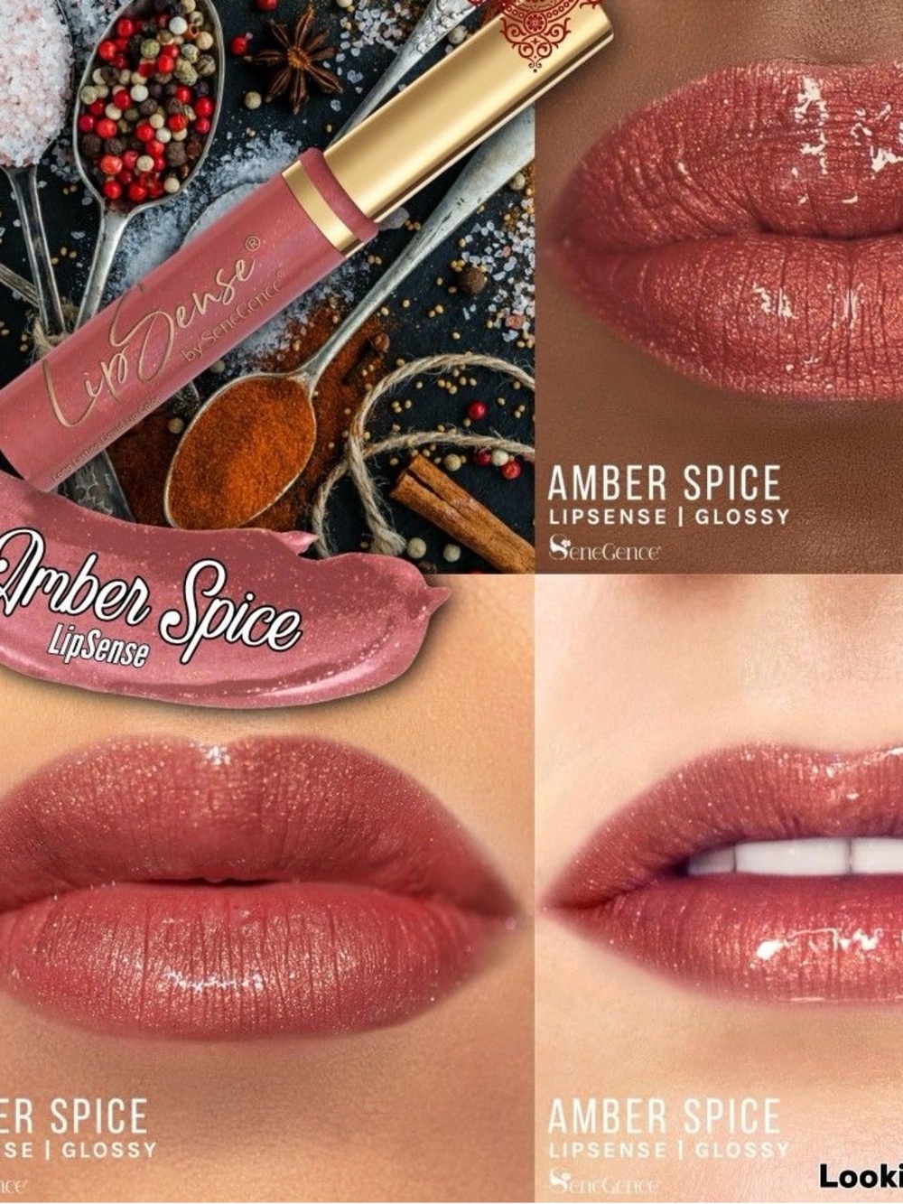 SeneGence LipSense Amber Spice Shimmering Bronze-Mauve
